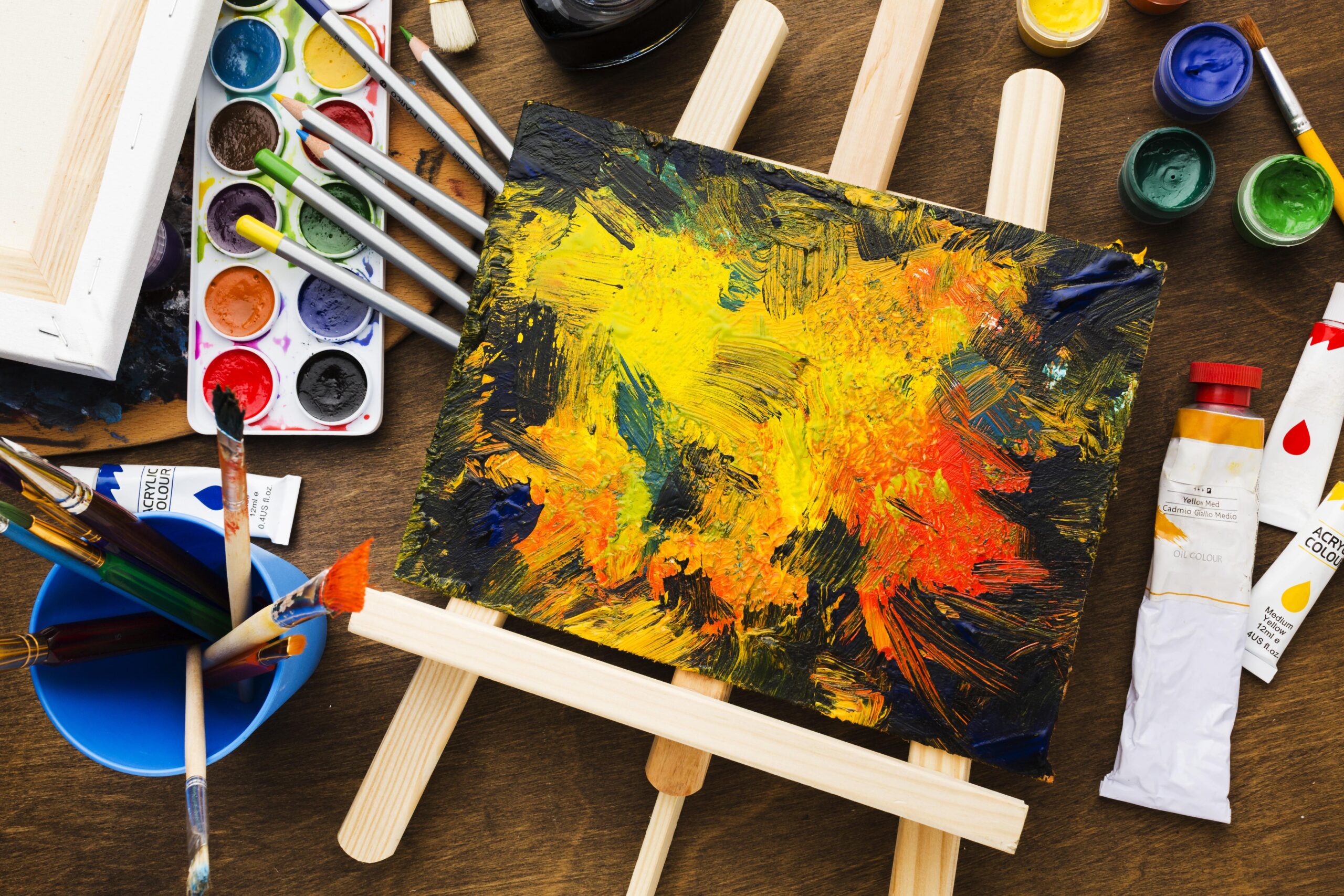 Home abstract drawings canvas top view